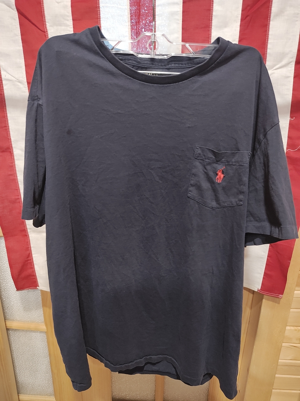 Polo by Ralph Lauren Men’s Navy Pocket T-Shirt with Red Pony